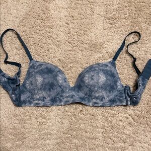 Victoria's Secret Blue Tie-Dye Bra